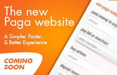 The new Paga website - coming soon!
